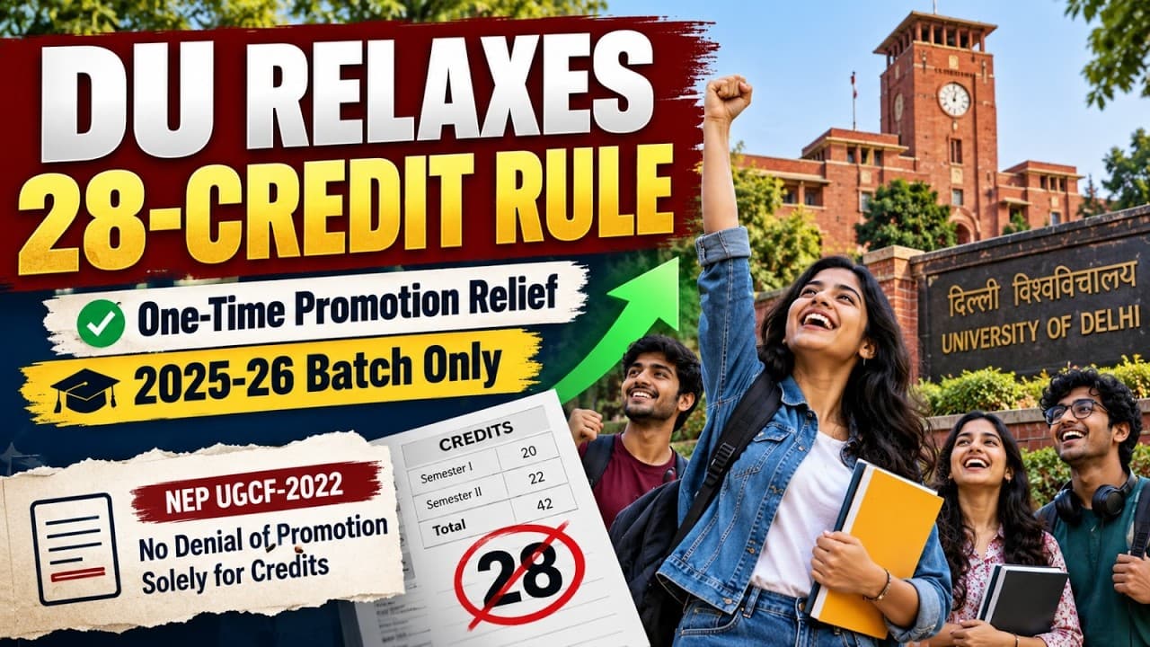Delhi University Gives One-Time Relaxation in 28-Credit Promotion Rule