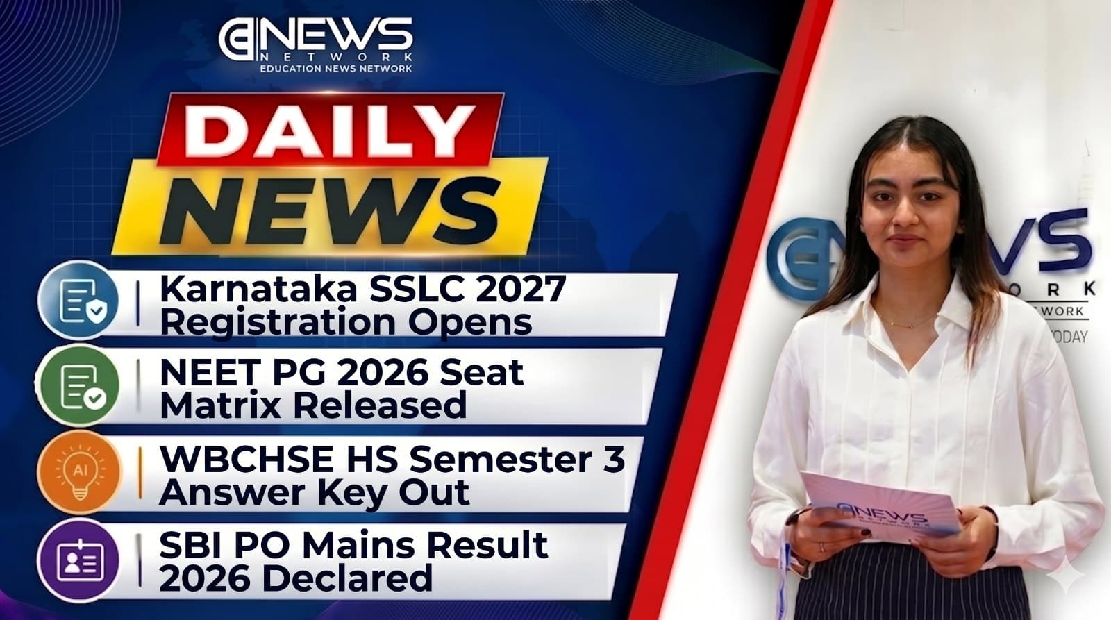 Karnataka SSLC Registration, NEET PG Counselling, WB HS Answer Keys and SBI PO Results: Latest Updates